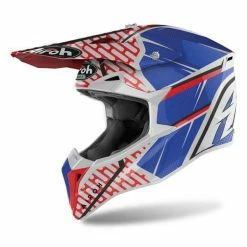 Airoh Wraap Idol Red / Blue Cross Helmet