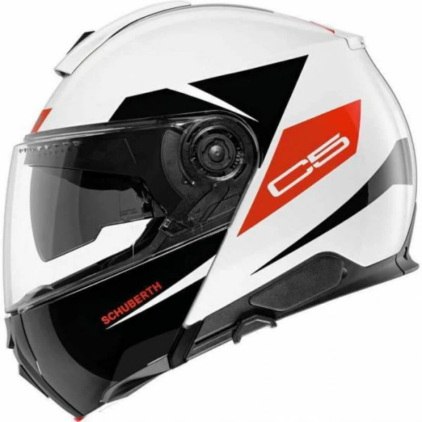 Schuberth C5 Eclipse White-Red 1 Schuberth C5 Eclipse White-Red